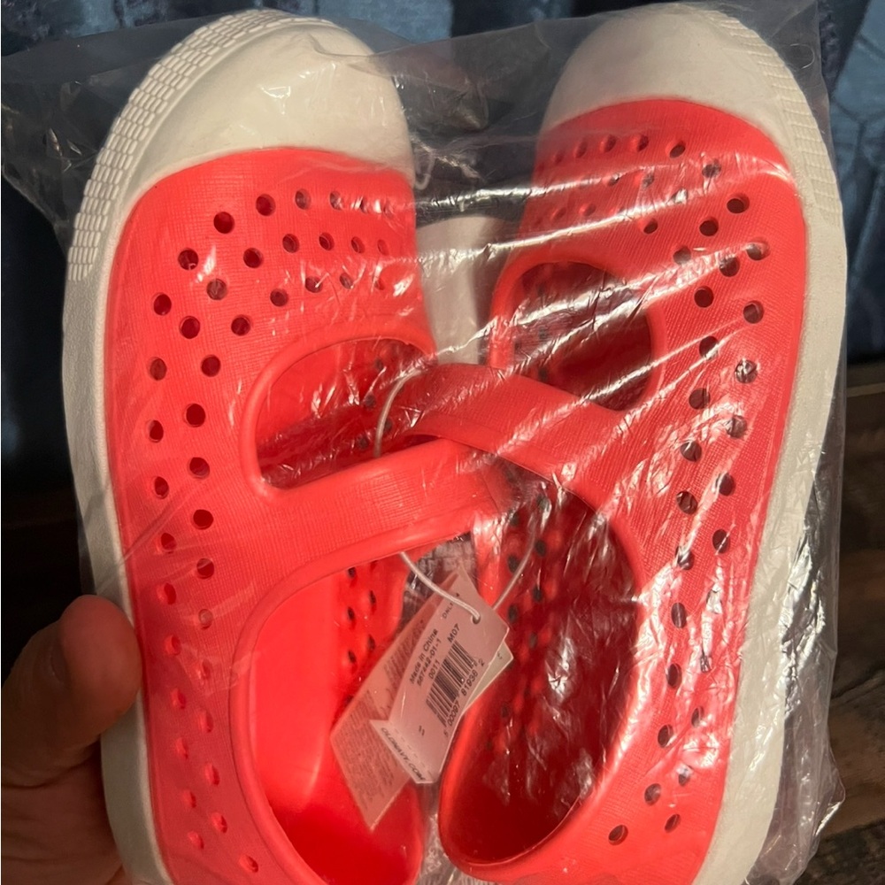 Old Navy Pink and White Water Shoes with Ventilation